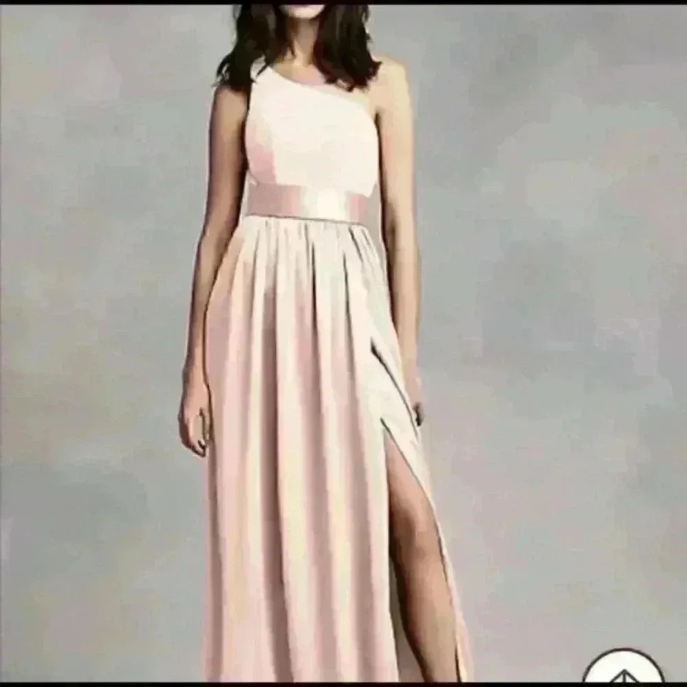 Vera Wang One Shoulder Dress